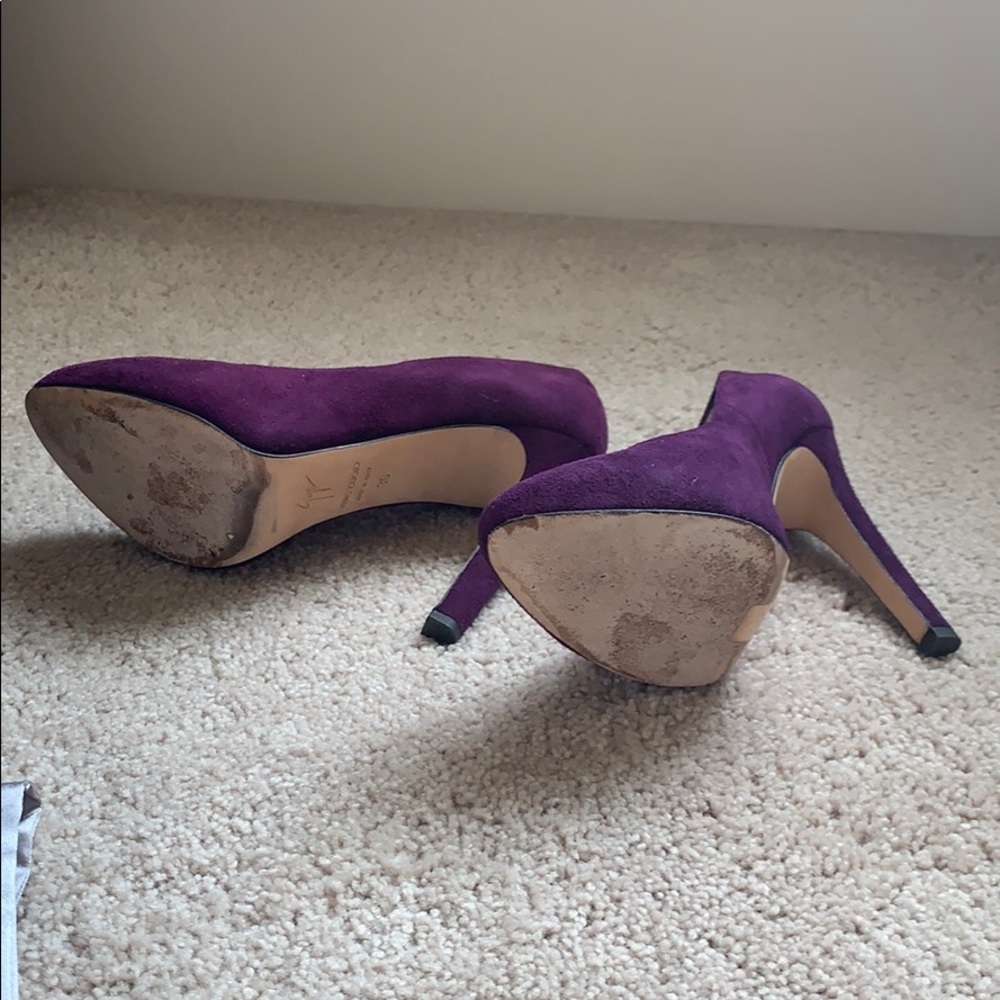 GIUSEPPE ZANOTTI purple suede high heels sz 36 - Picture 2 of 3